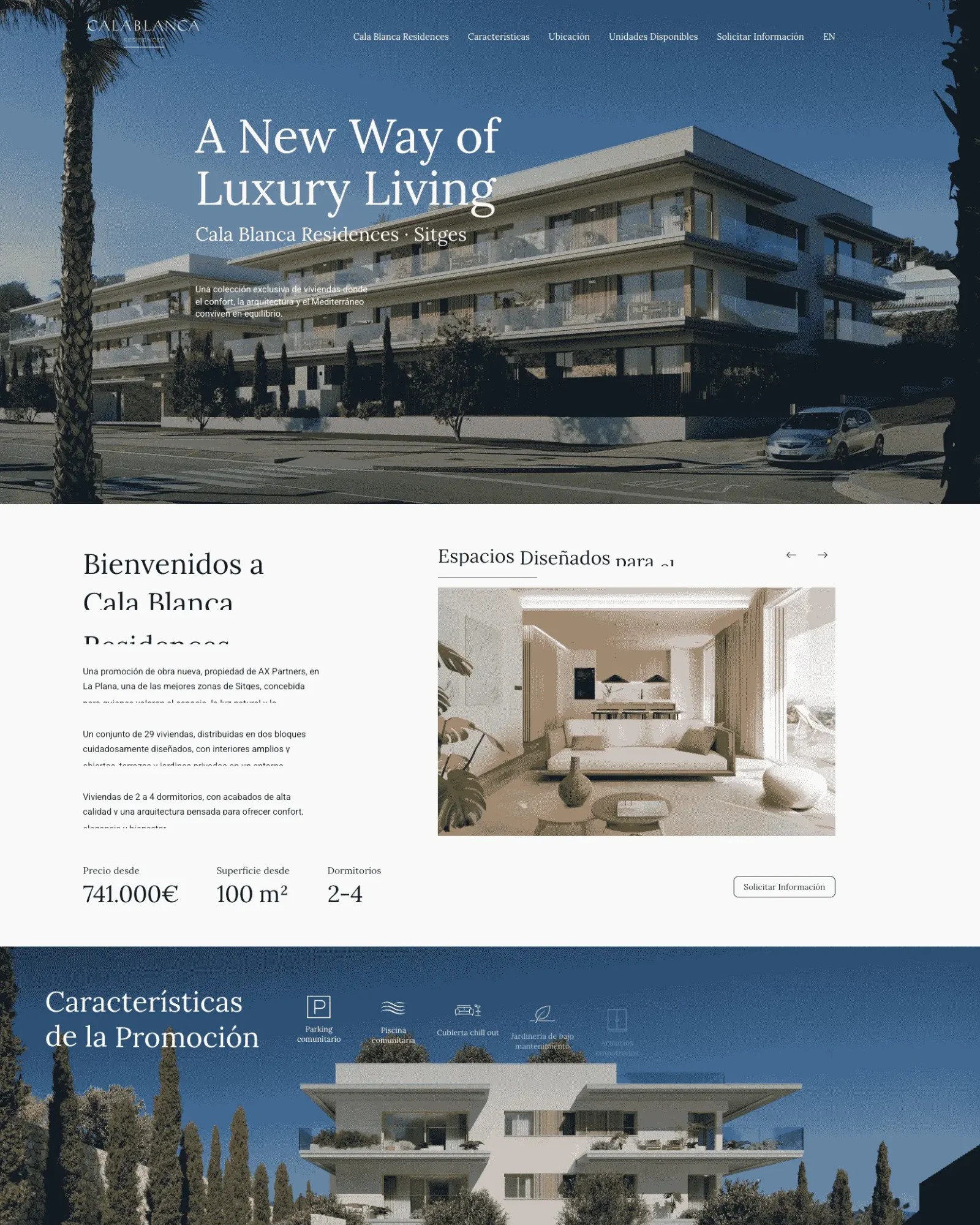 Arquitectura residencial de lujo mediterránea, composición editorial.