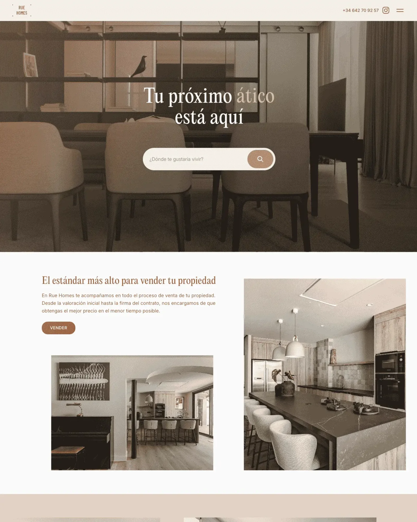 Composición editorial inmobiliaria / interior.
